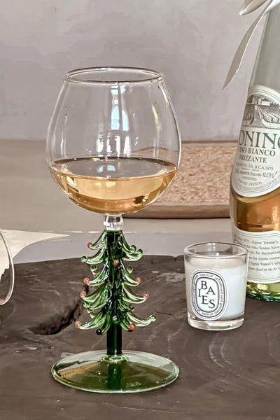 CHRISTMAS TREE GLASS CUP IN GREEN - Qarmic